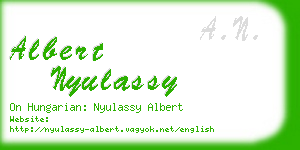 albert nyulassy business card